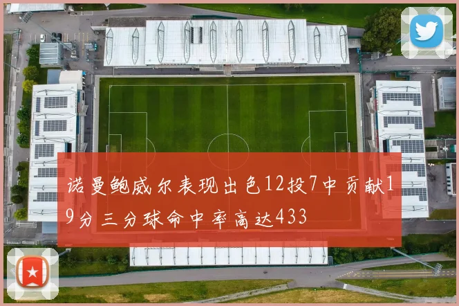 诺曼鲍威尔表现出色12投7中贡献19分三分球命中率高达433